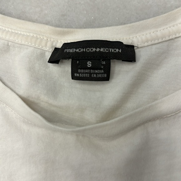 French connection take it easy cropped T-shirt size small - Picture 6 of 7